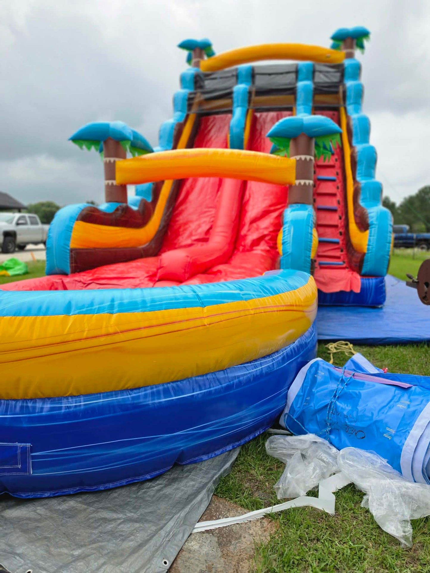 Lava Rush Dual Lane Mega Water Slide