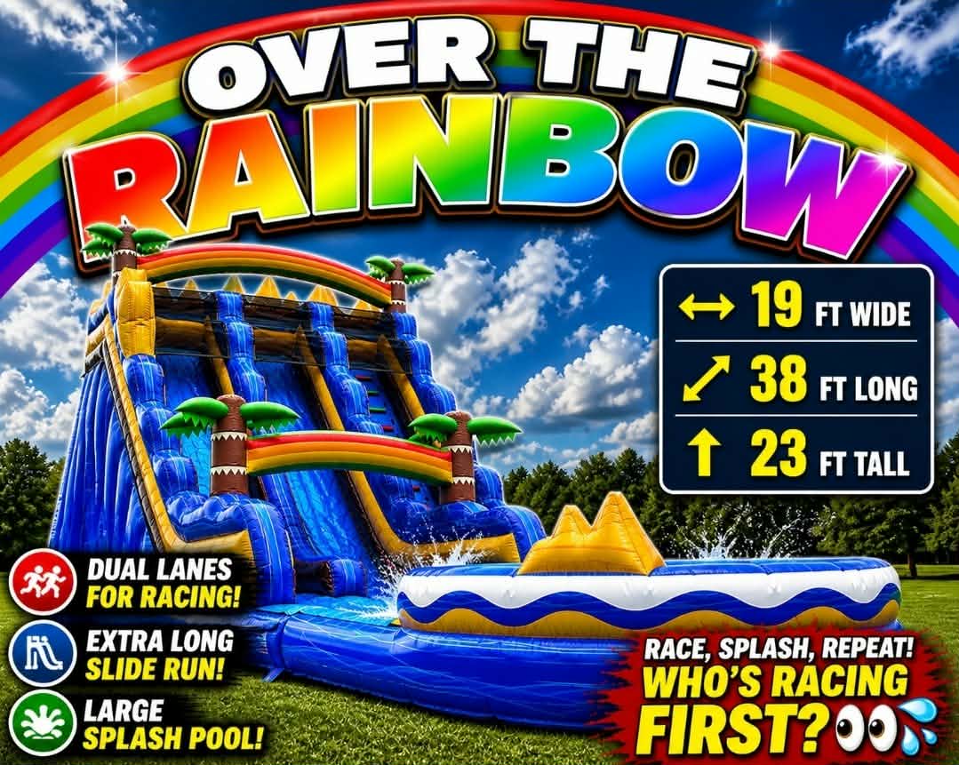 Over The Rainbow Dual Lane Mega Water Slide