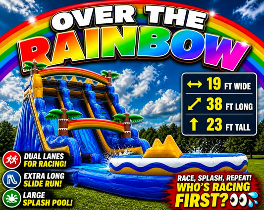 Over The Rainbow Dual Lane Mega Water Slide