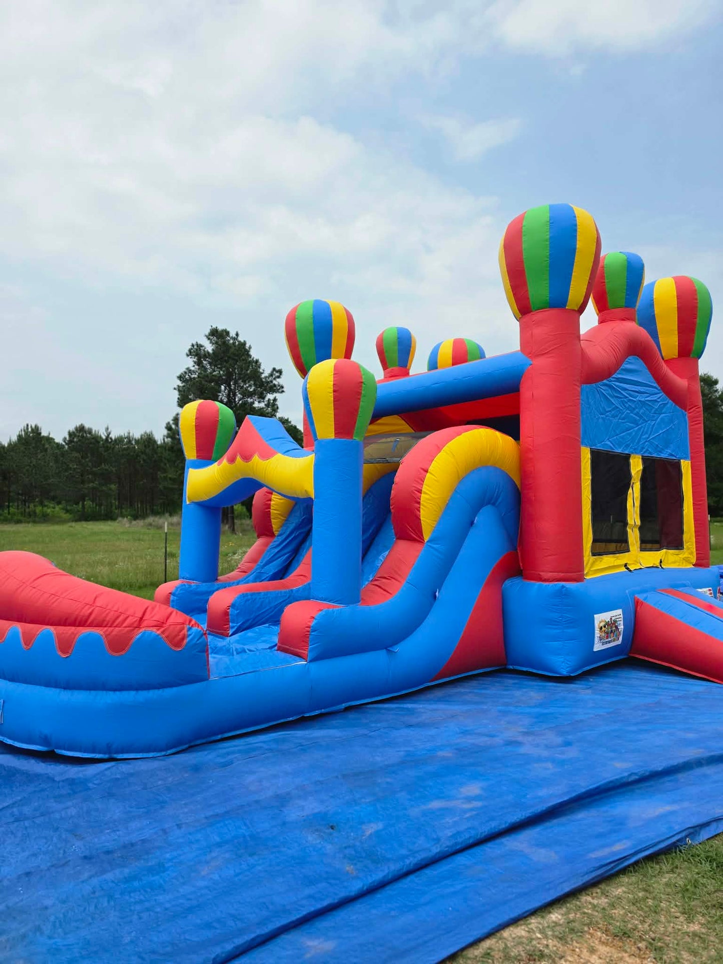 Circus Combo Unit Bounce House with water dual slides