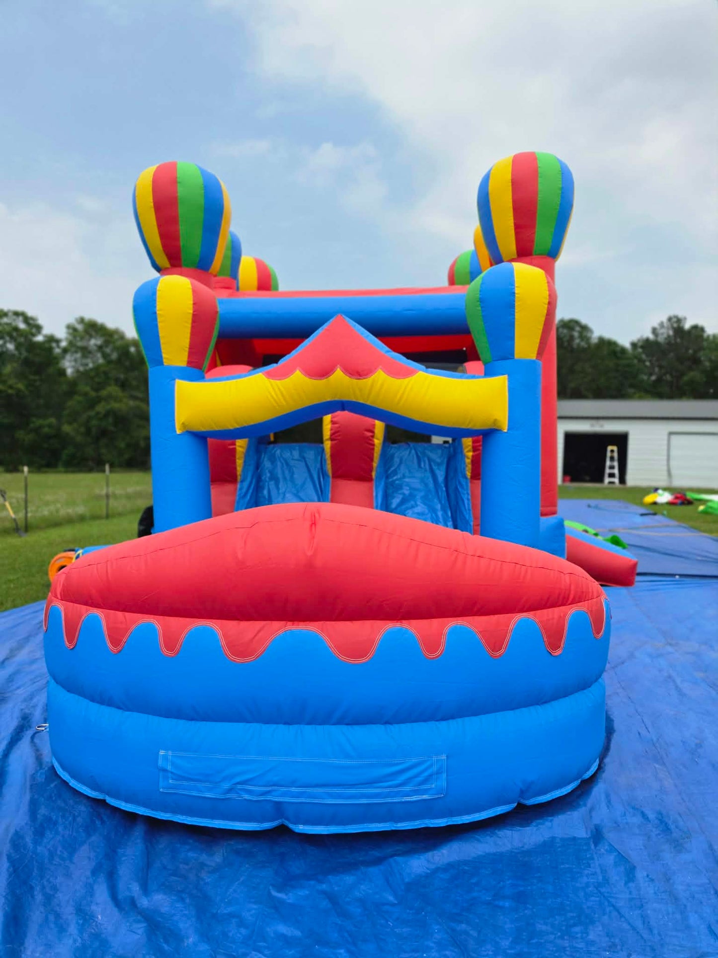 Circus Combo Unit Bounce House with water dual slides